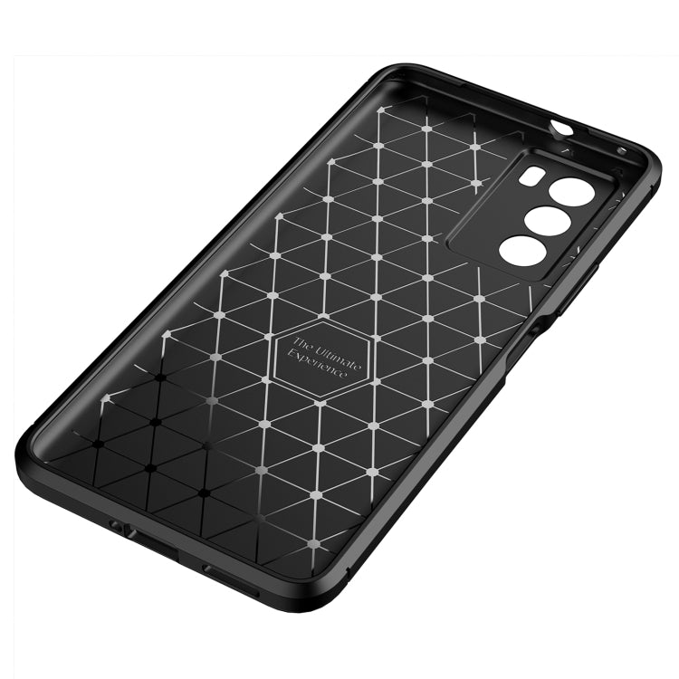 For vivo T1 Carbon Fiber Texture Shockproof TPU Phone Case