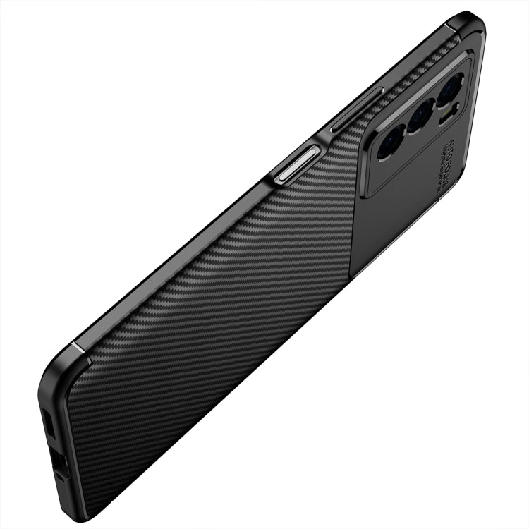 For vivo T1 Carbon Fiber Texture Shockproof TPU Phone Case