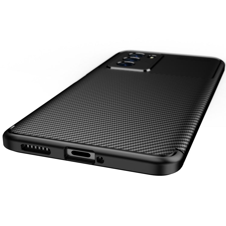 For vivo T1 Carbon Fiber Texture Shockproof TPU Phone Case