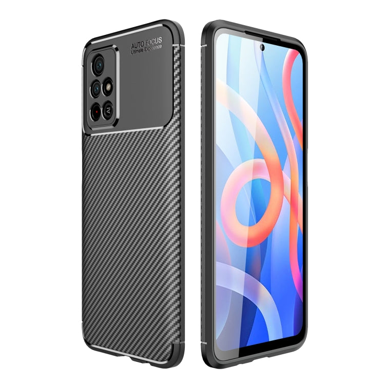 For Xiaomi Redmi Note 11 China Carbon Fiber Texture Shockproof TPU Phone Case