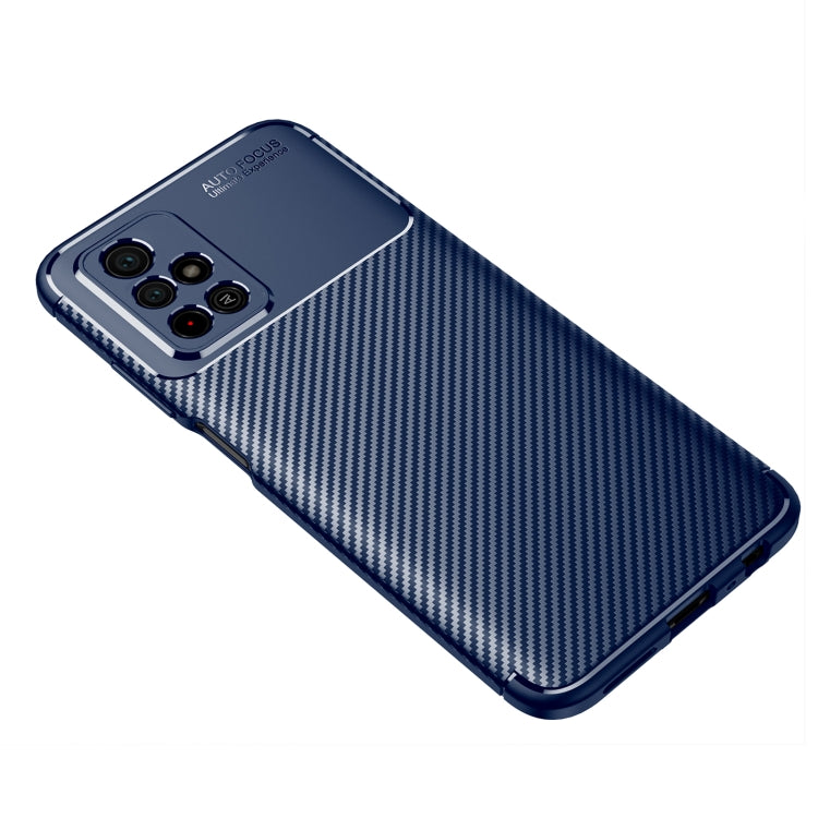 For Xiaomi Redmi Note 11 China Carbon Fiber Texture Shockproof TPU Phone Case