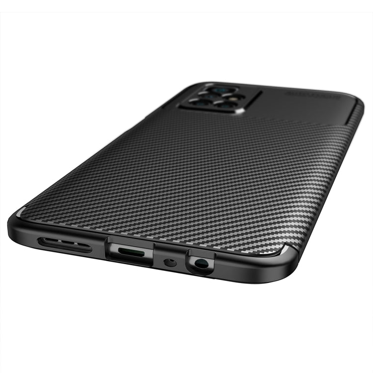 For Xiaomi Redmi Note 11 China Carbon Fiber Texture Shockproof TPU Phone Case