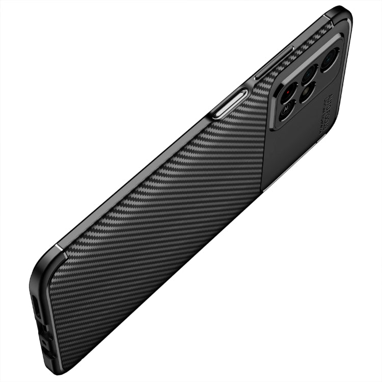 For Xiaomi Redmi Note 11 China Carbon Fiber Texture Shockproof TPU Phone Case