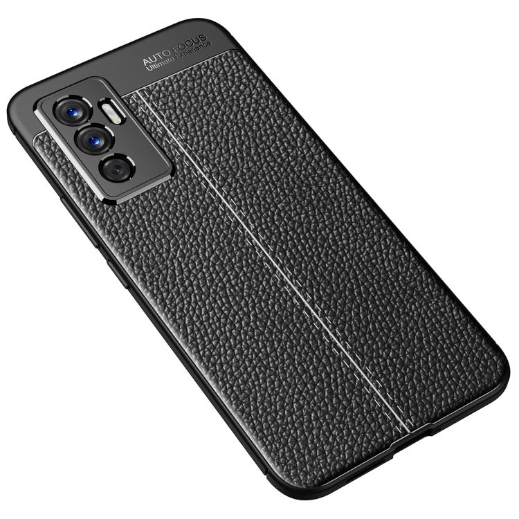 For vivo S10e Litchi Texture TPU Shockproof Phone Case