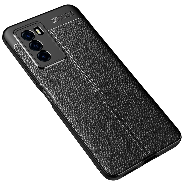 For vivo T1 Litchi Texture TPU Shockproof Phone Case