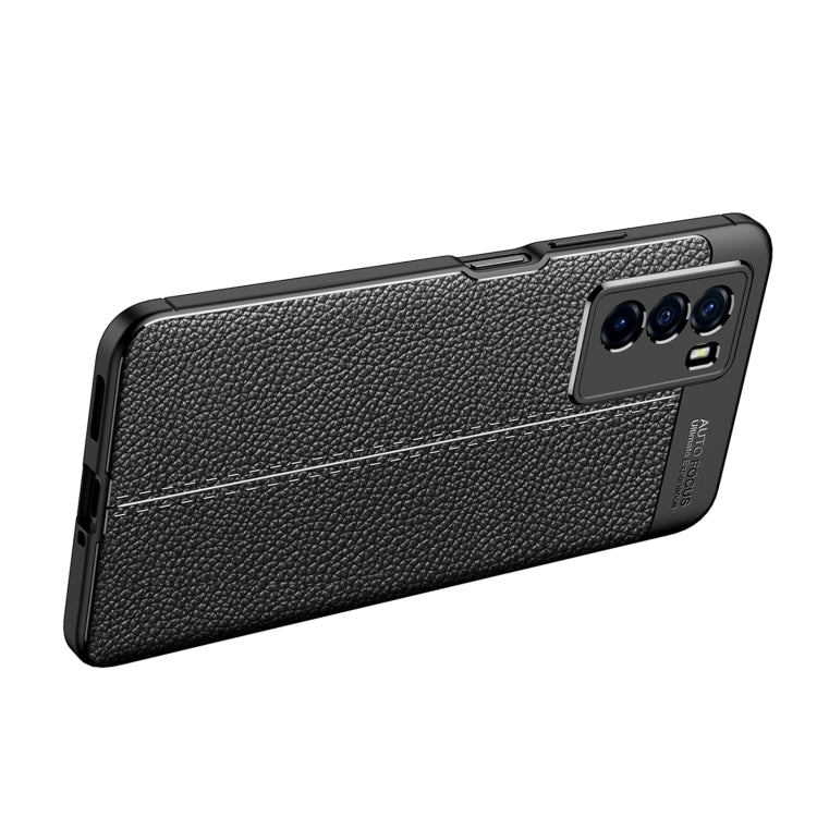 For vivo T1 Litchi Texture TPU Shockproof Phone Case