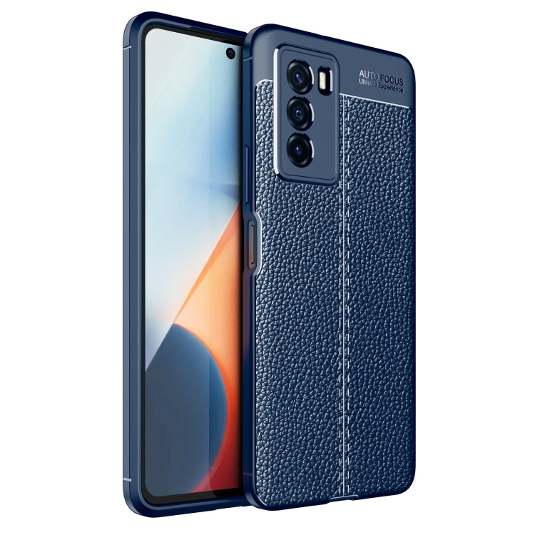For vivo T1 Litchi Texture TPU Shockproof Phone Case
