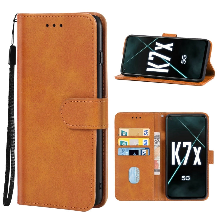 For OPPO K7x Leather Phone Case
