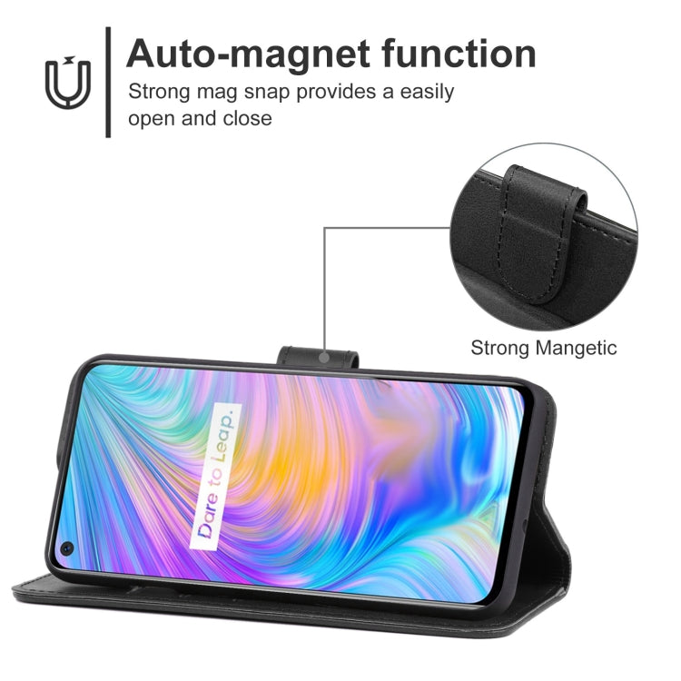 For OPPO Realme Q2 Leather Phone Case