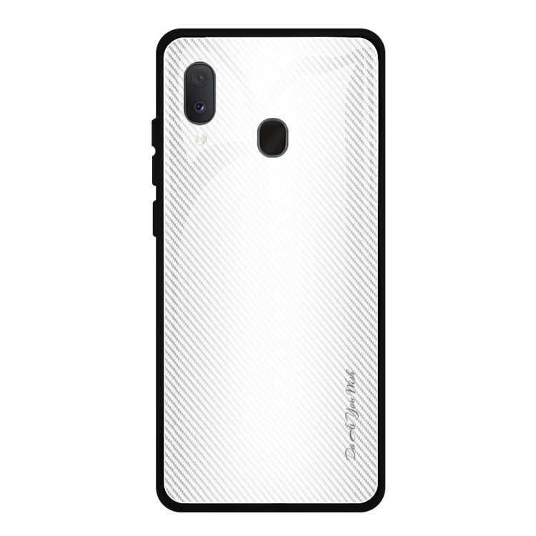 For Galaxy A20 / A30 Texture Gradient Glass Protective Case