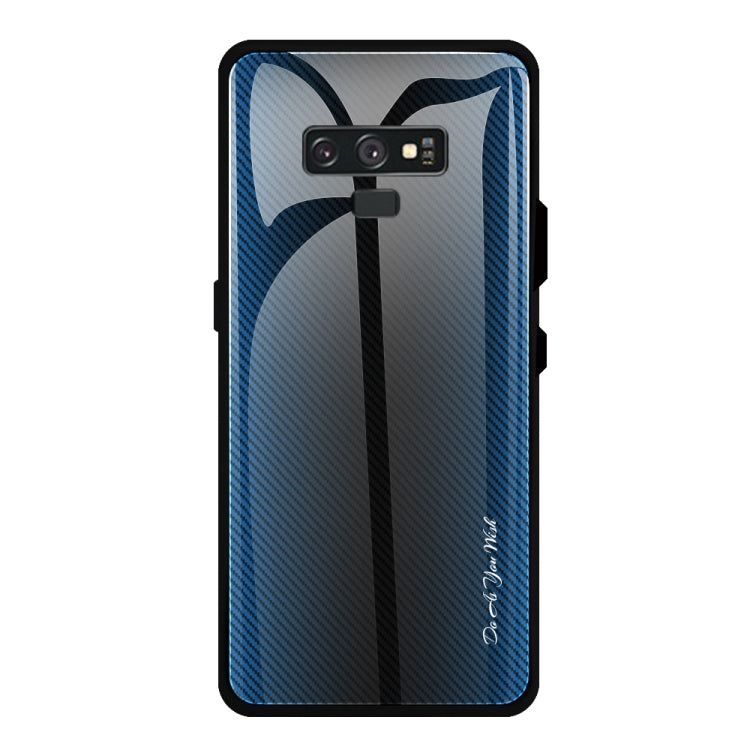 For Galaxy Note 9 Texture Gradient Glass Protective Case
