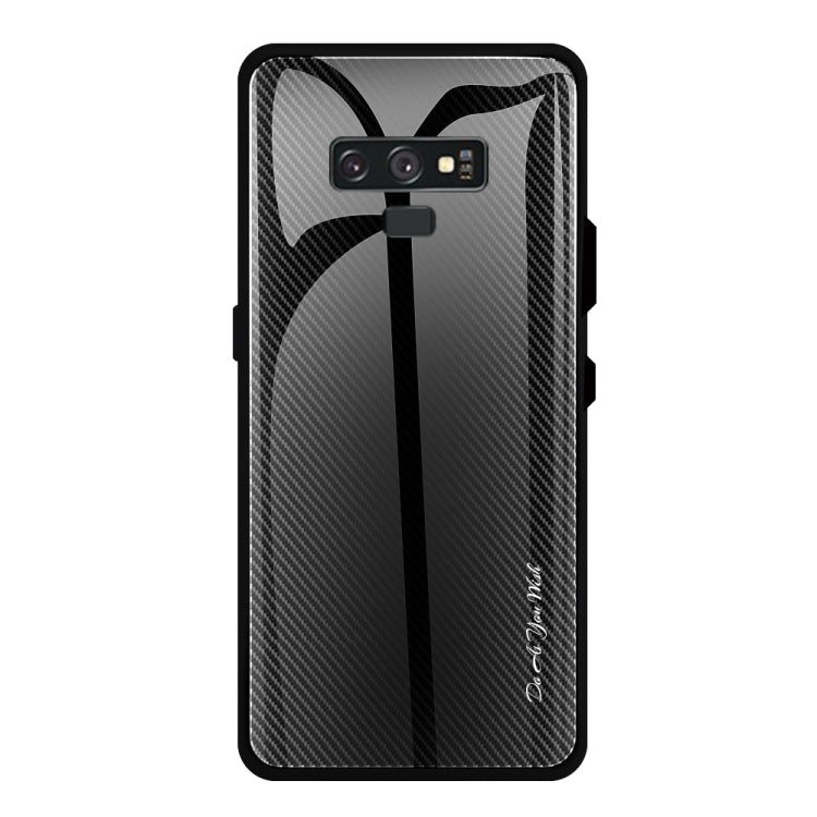 For Galaxy Note 9 Texture Gradient Glass Protective Case