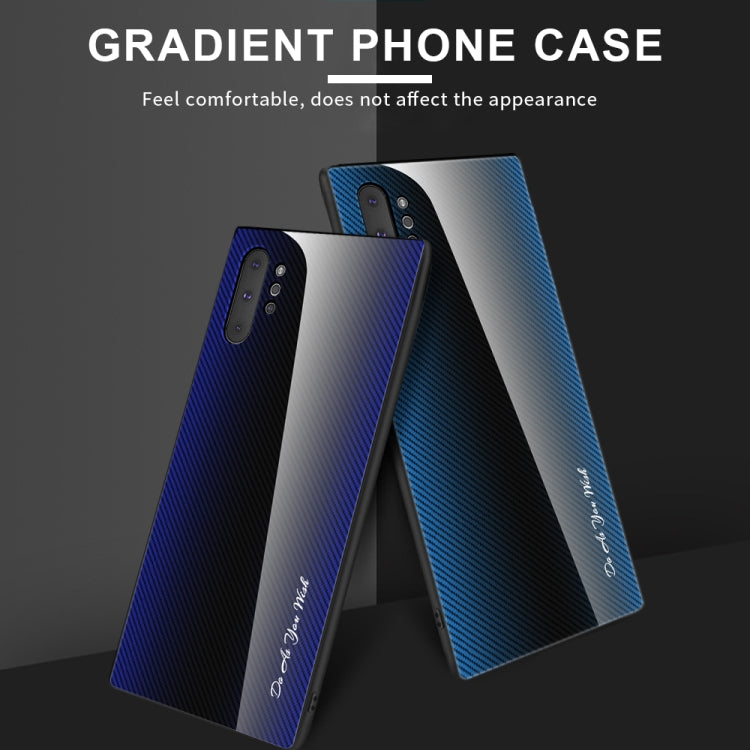 For Galaxy Note 10 Pro Texture Gradient Glass Protective Case