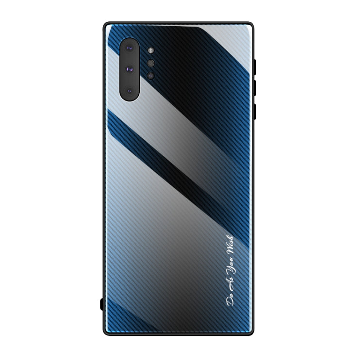 For Galaxy Note 10 Pro Texture Gradient Glass Protective Case