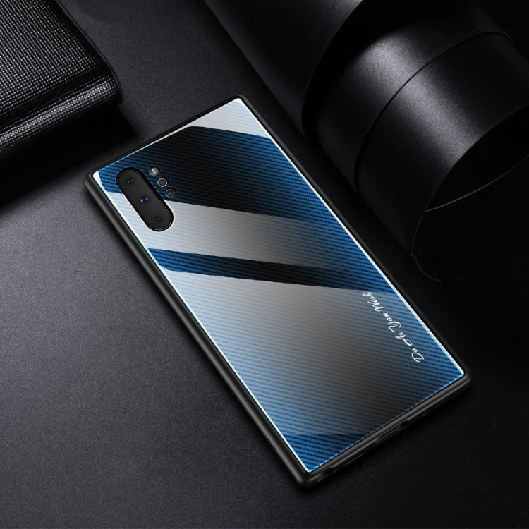 For Galaxy Note 10 Pro Texture Gradient Glass Protective Case