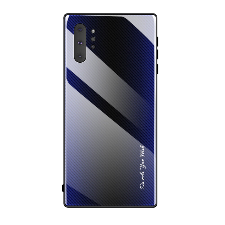 For Galaxy Note 10 Pro Texture Gradient Glass Protective Case
