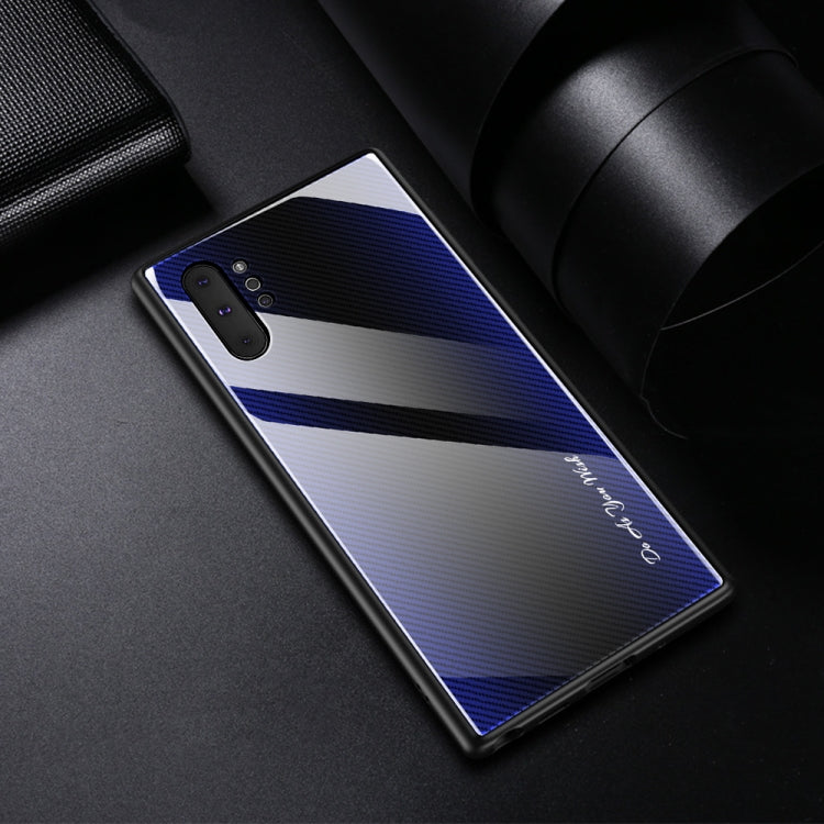 For Galaxy Note 10 Pro Texture Gradient Glass Protective Case