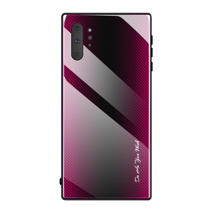 For Galaxy Note 10 Pro Texture Gradient Glass Protective Case