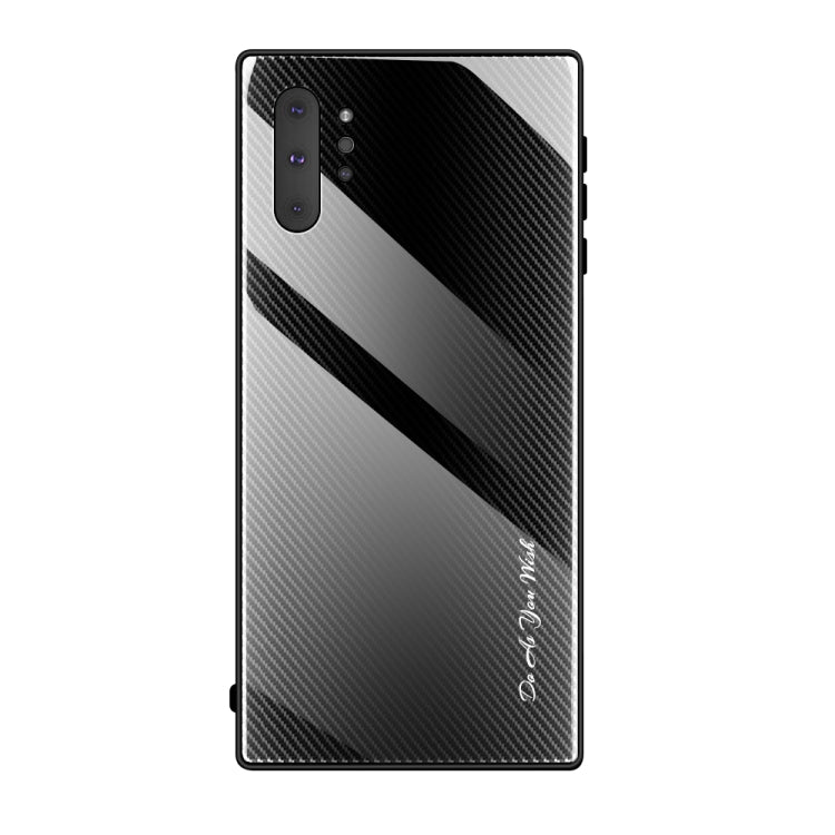 For Galaxy Note 10 Pro Texture Gradient Glass Protective Case