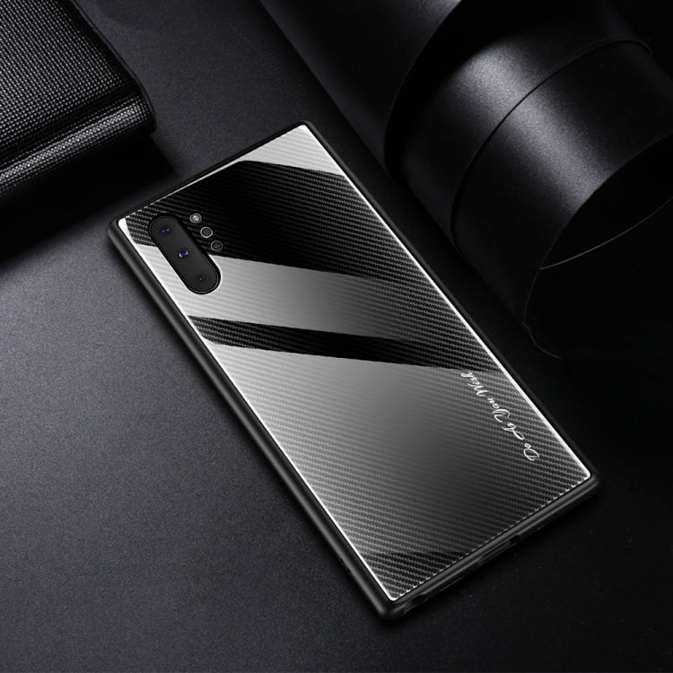 For Galaxy Note 10 Pro Texture Gradient Glass Protective Case