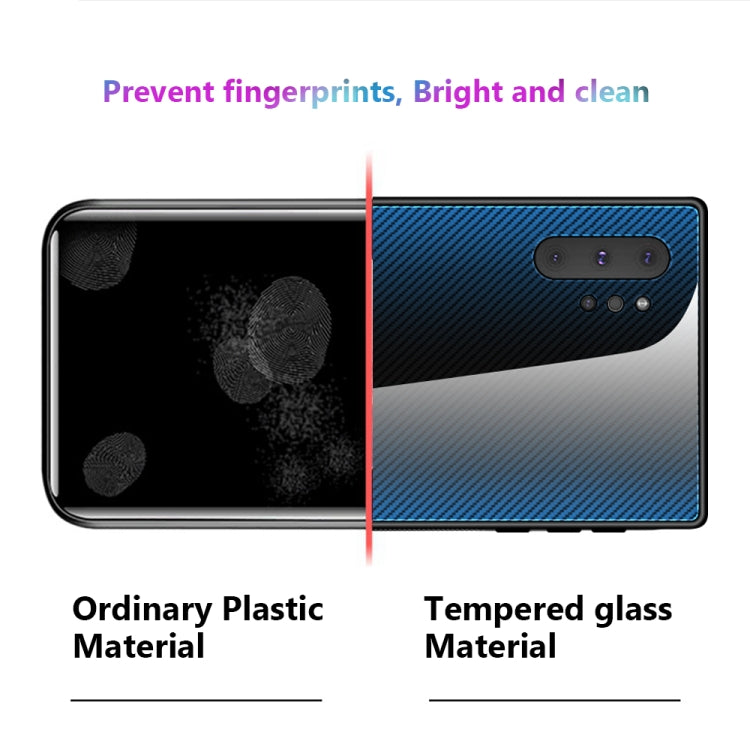 For Galaxy Note 10 Pro Texture Gradient Glass Protective Case