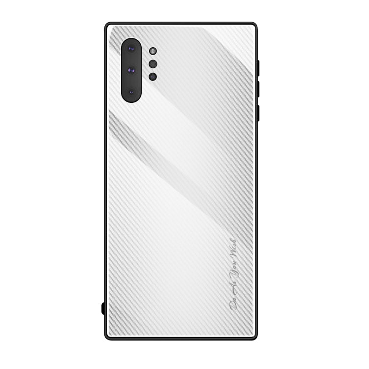For Galaxy Note 10 Pro Texture Gradient Glass Protective Case