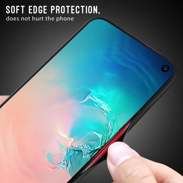 For Galaxy S10 Texture Gradient Glass Protective Case