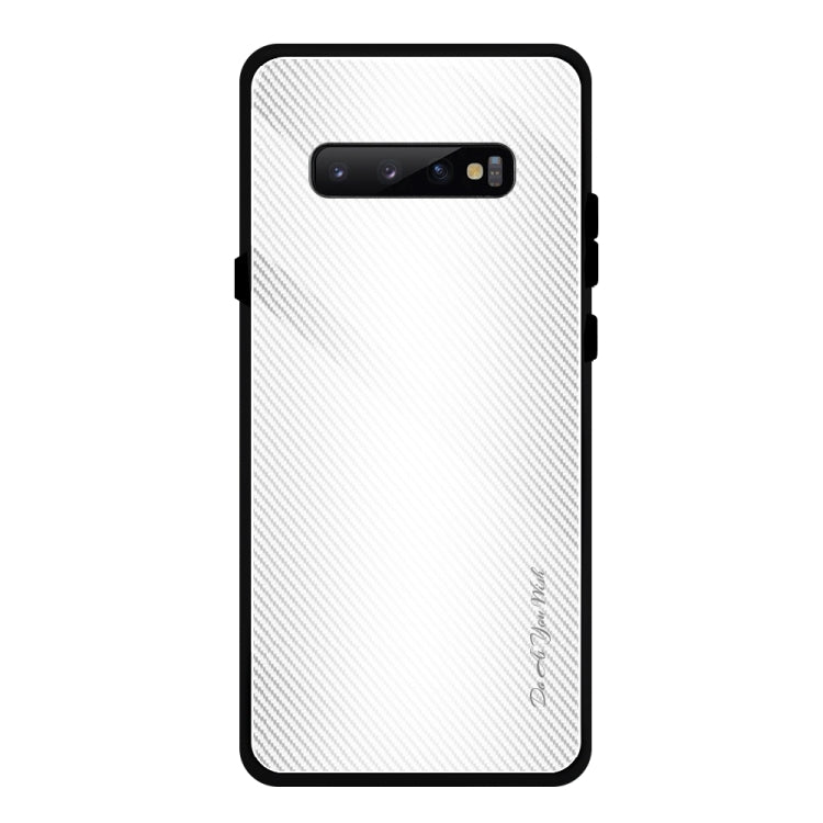 For Galaxy S10 Texture Gradient Glass Protective Case
