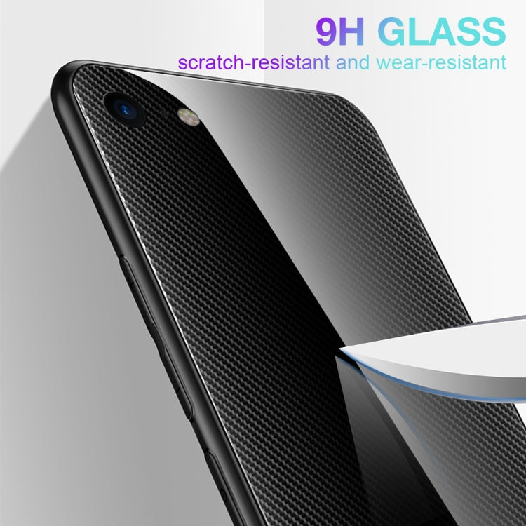 For iPhone SE 2022 / SE 2020 / 8 / 7 Texture Gradient Glass Protective Case