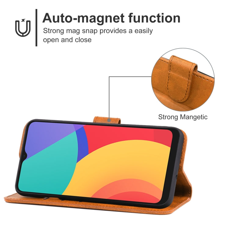 Leather Phone Case For Alcatel 1L (2021)