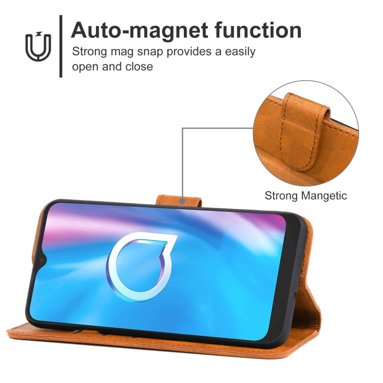 Leather Phone Case For Alcatel 1SE 2020