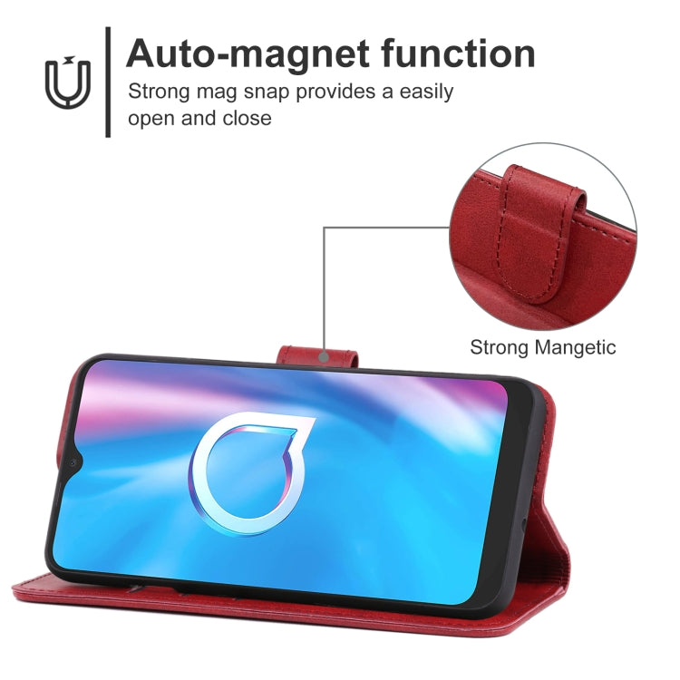 Leather Phone Case For Alcatel 1SE 2020