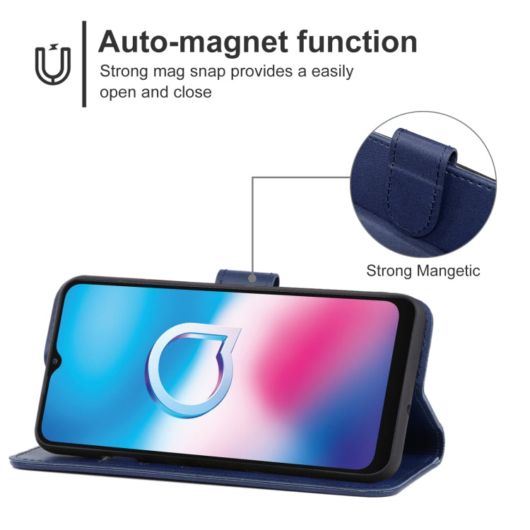 Leather Phone Case For Alcatel 3X (2020)