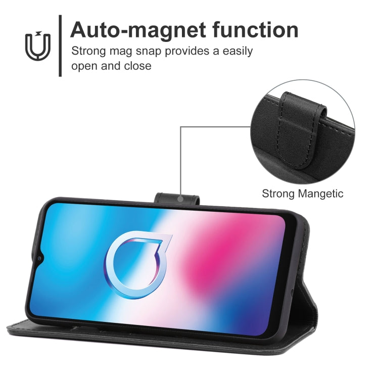 Leather Phone Case For Alcatel 3X (2020)