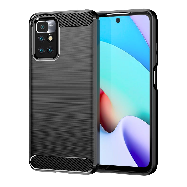 For Xiaomi Redmi Note 11 Brushed Texture Carbon Fiber TPU Phone Case