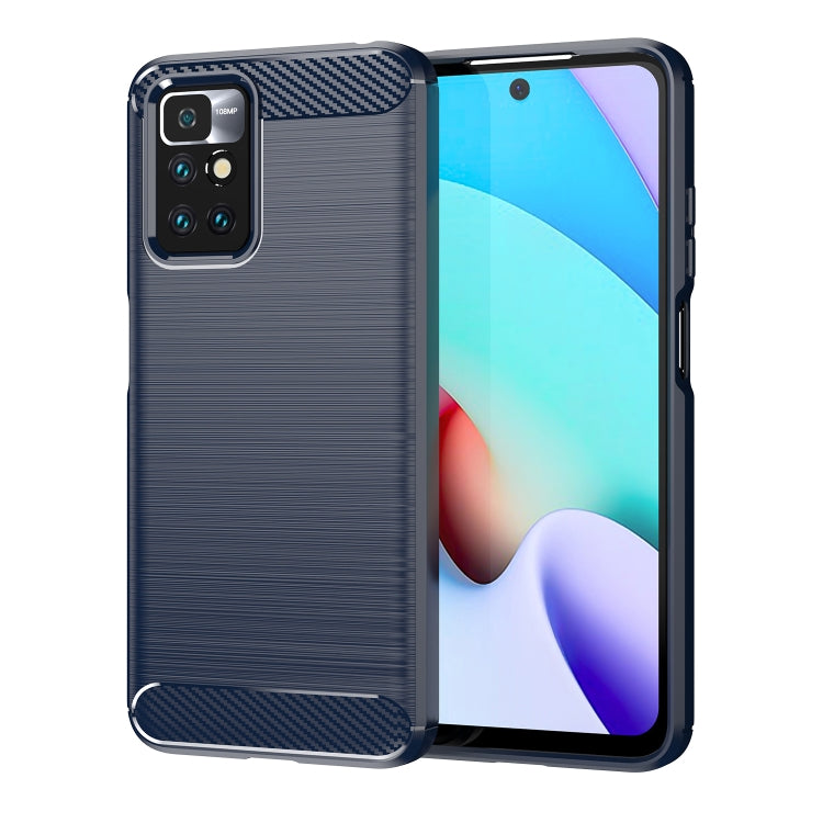 For Xiaomi Redmi Note 11 Brushed Texture Carbon Fiber TPU Phone Case