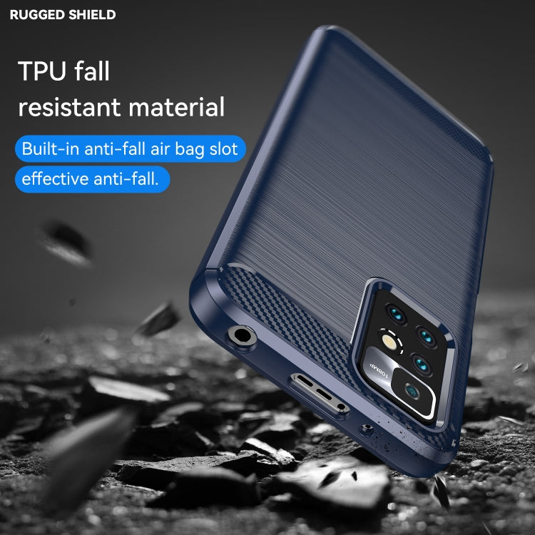For Xiaomi Redmi Note 11 Brushed Texture Carbon Fiber TPU Phone Case