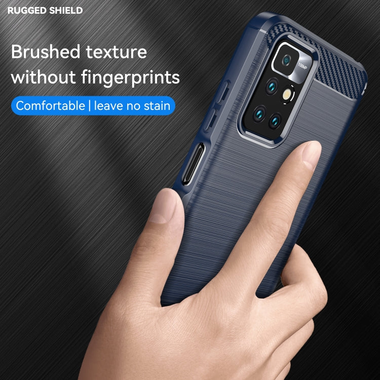 For Xiaomi Redmi Note 11 Brushed Texture Carbon Fiber TPU Phone Case