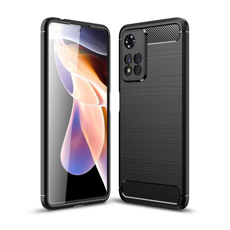 For Xiaomi Redmi Note 11 Pro Brushed Texture Carbon Fiber TPU Phone Case