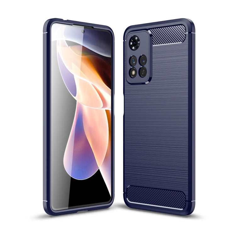 For Xiaomi Redmi Note 11 Pro Brushed Texture Carbon Fiber TPU Phone Case