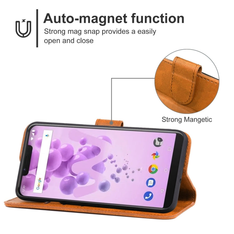 Leather Phone Case For Wiko View2 Go