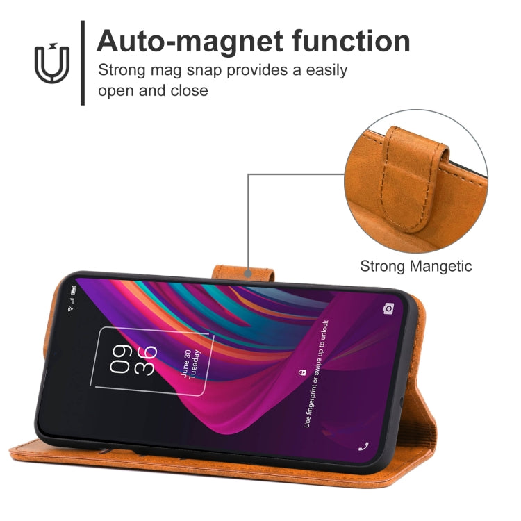 Leather Phone Case For TCL 10 SE