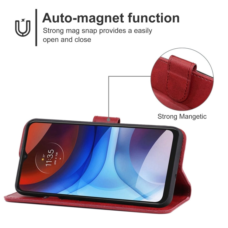 Leather Phone Case For Motorola Moto E7 Power