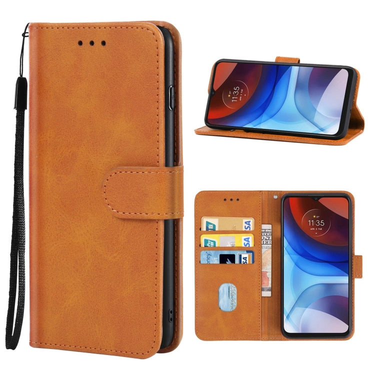 Leather Phone Case For Motorola Moto E7 Power