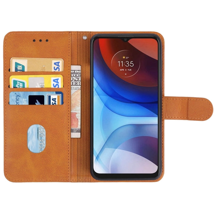 Leather Phone Case For Motorola Moto E7 Power
