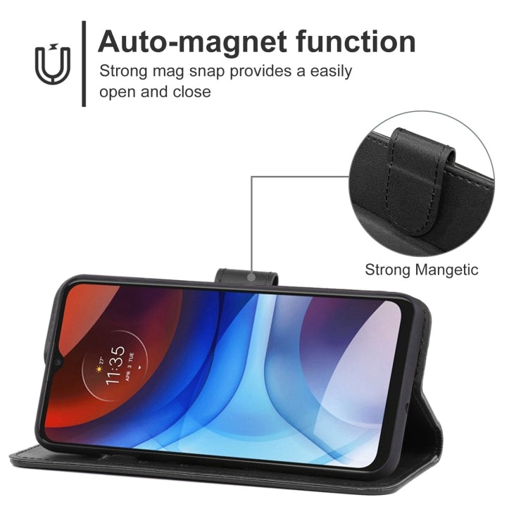 Leather Phone Case For Motorola Moto E7 Power