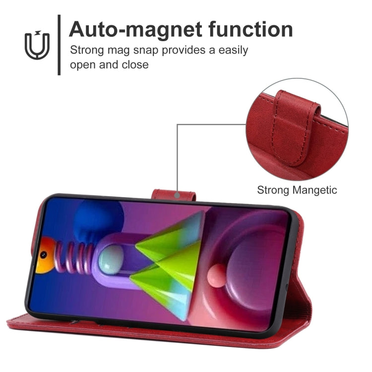 For Samsung Galaxy M52 5G Leather Phone Case