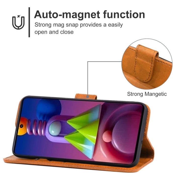 For Samsung Galaxy M52 5G Leather Phone Case