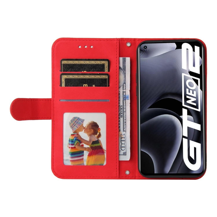 For OPPO Realme GT NEO2 Skin Feel Life Tree Metal Button Horizontal Flip Leather Phone Case