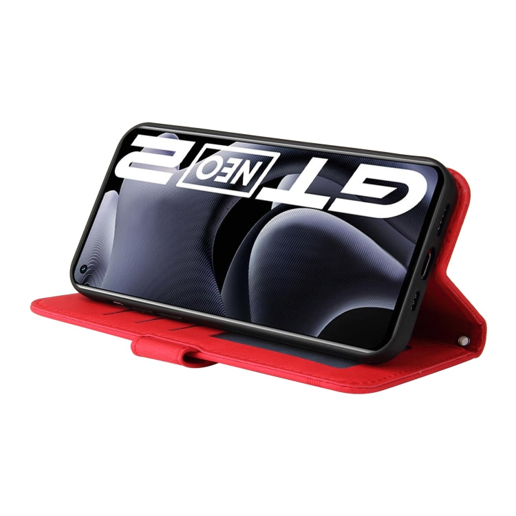 For OPPO Realme GT NEO2 Skin Feel Life Tree Metal Button Horizontal Flip Leather Phone Case